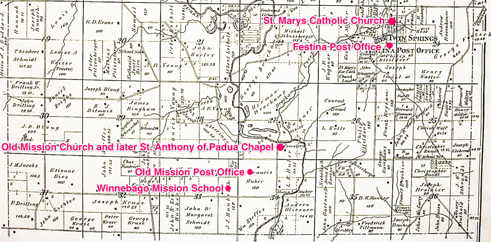 Old Mission Locations Winneshiek County Iowa