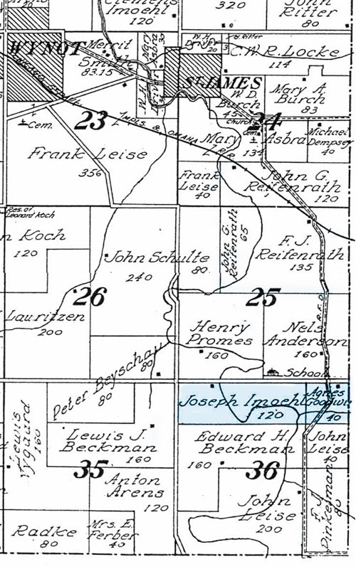 Partial 1917 Plat Map Twp 32 N Range 2 E, Cedar County, NE