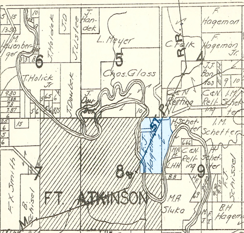 1930 Partial Plat Map Washington Township, Winneshiek county, Iowa