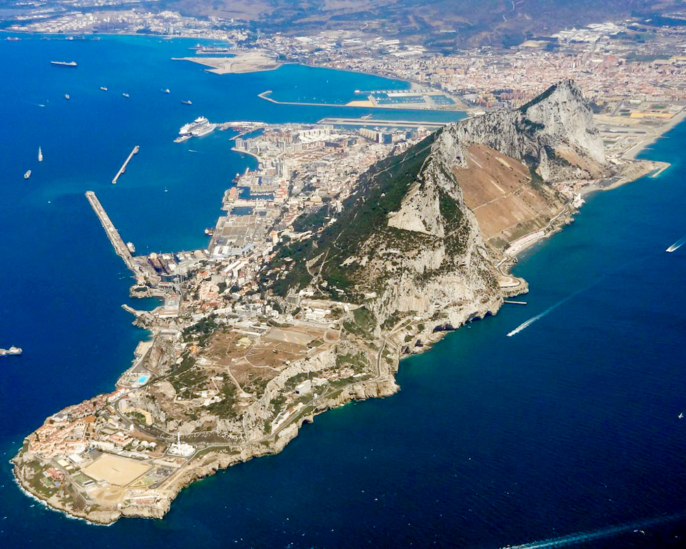 Gibraltar By Air looking north-west