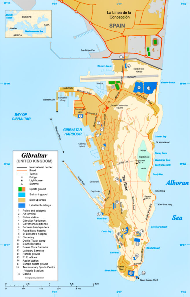 Map of Gebraltar