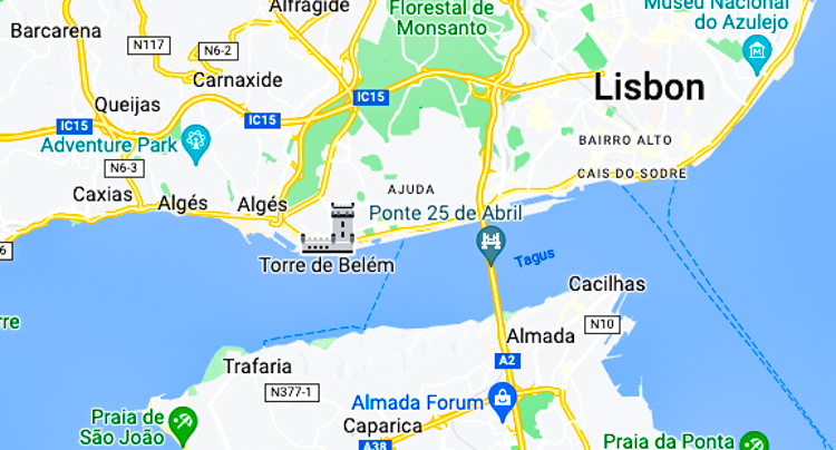 Map - Lisbon, Portugal
