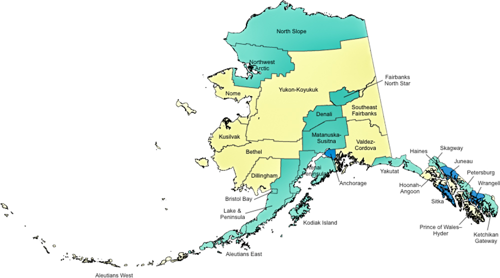 Alaska Boroughs and Census Areas
