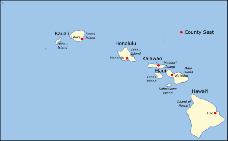 Hawaii Counties Map