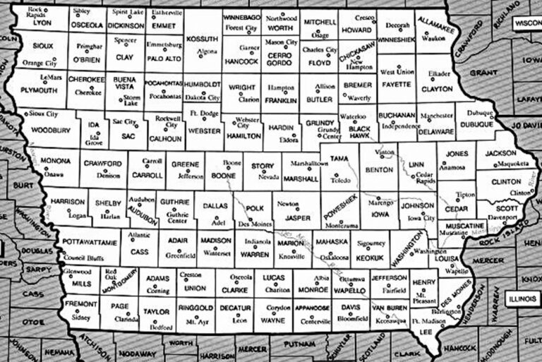 Iowa Counties Map
