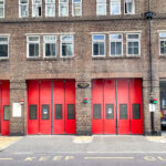 London Fire Brigade station at Commercial Road, London.