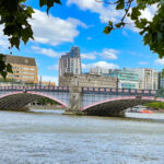 View of River Thames, Lambeth Bridge, Westminster, London.
