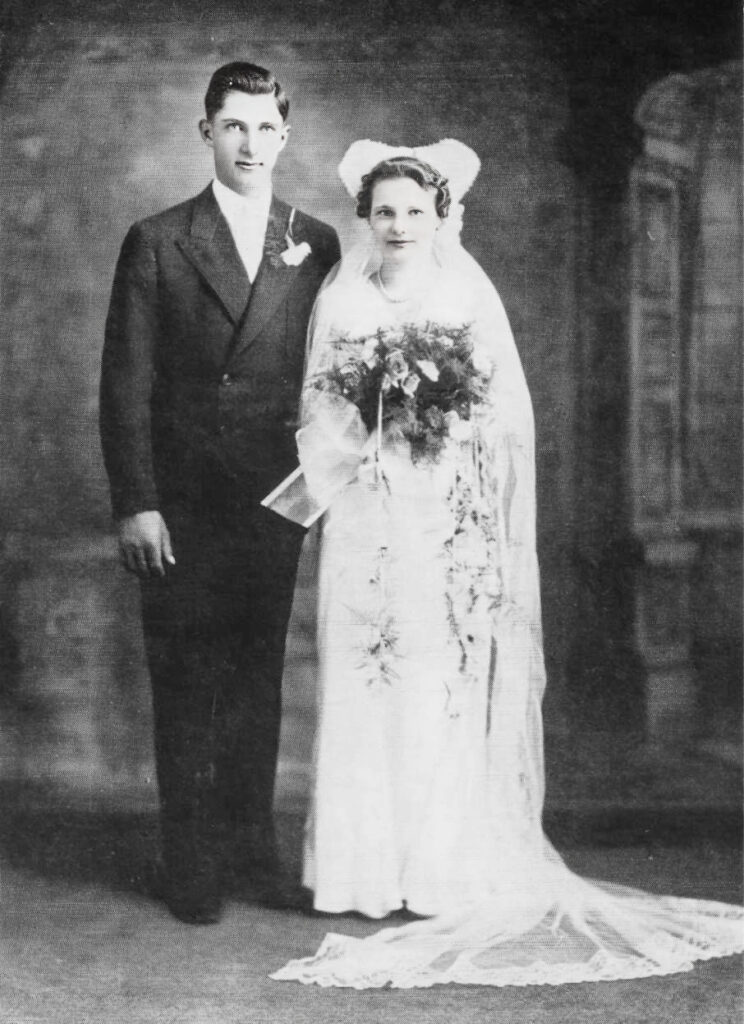 Ervin Bengfort and Edna Catherine Moellers Wedding Day- 12 Oct 1937
