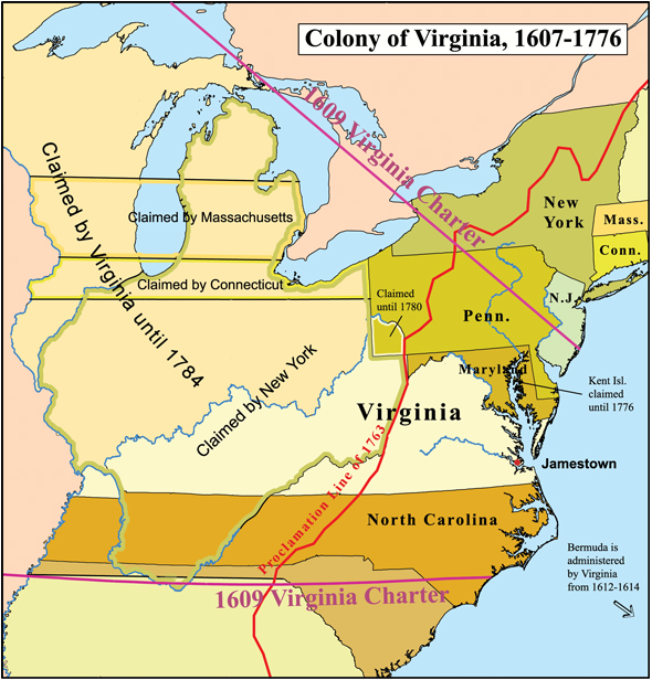 Colony of Virginia, 1607-1776