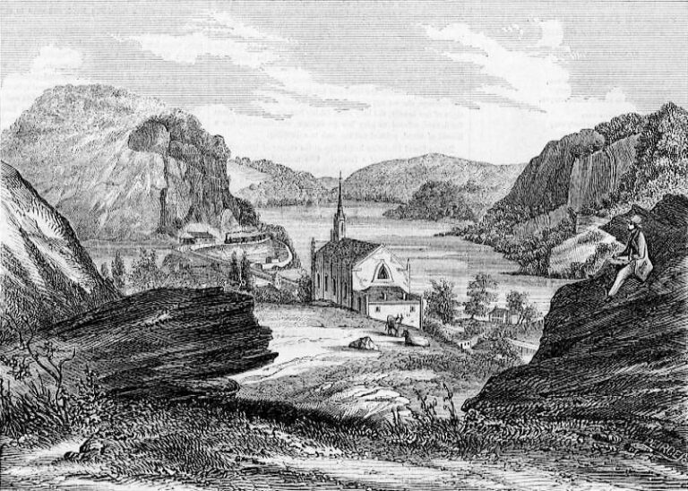 Harpers Ferry, view from Jefferson Rock, once in Berkeley County, Virginia