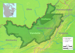 Map of the Grand Ohio Company's proposed colony of Vandalia.