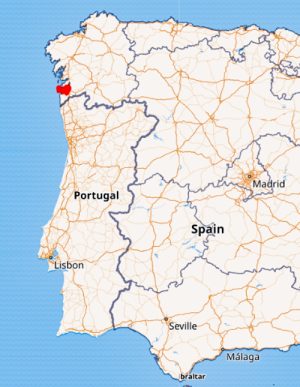 Map Showing Spain and Portugal Boundaries